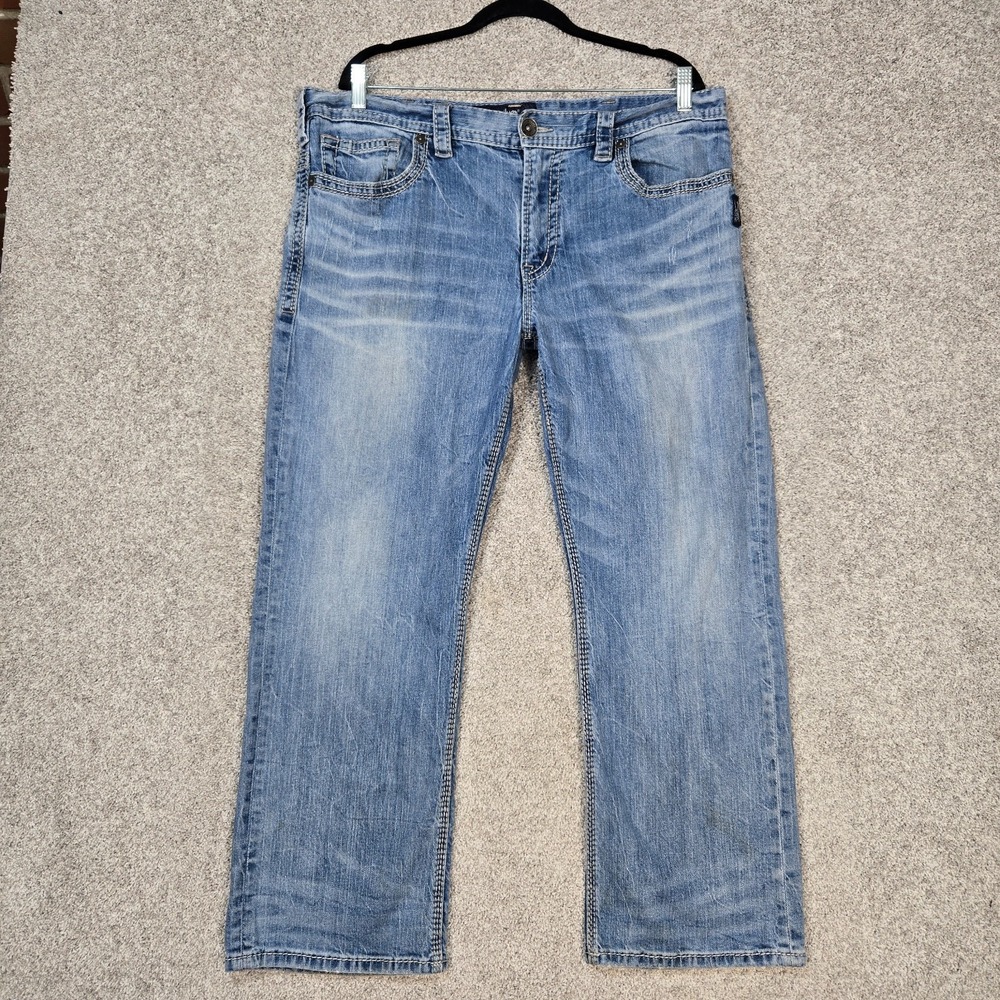 Silver Jean Gordie mens 38x30 relaxed loose‎ straight distressed